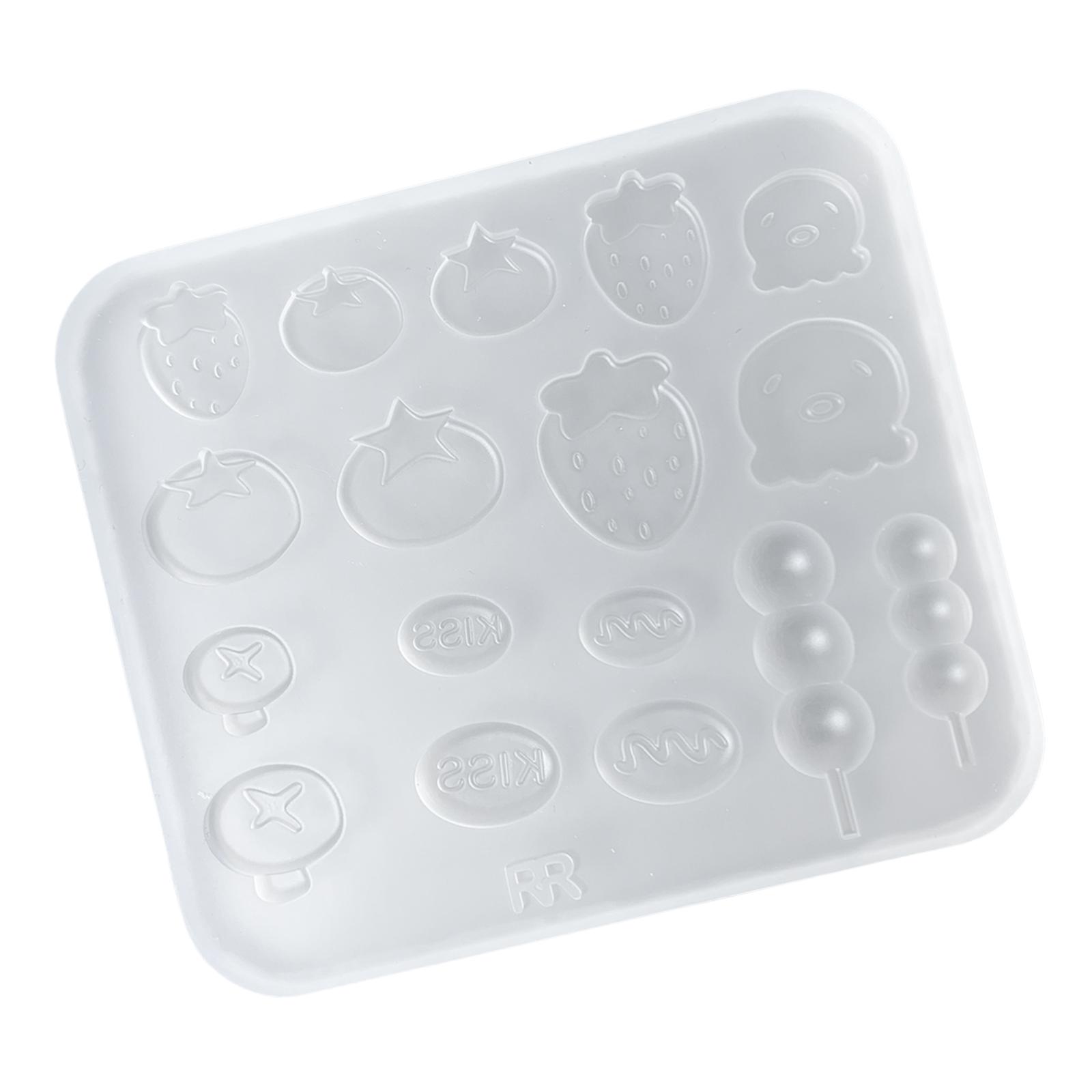 

Multifuntional Silicone Nail Art Templates Food Theme Small Pendant Molds Perfect for Stylish Manicures Nail Decorations