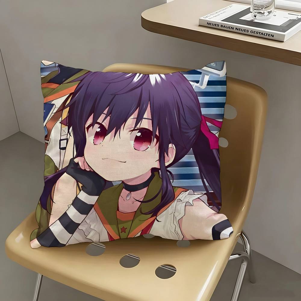1pc Kurumi Ebisuzawa Anime Characters Pillow Case Fashion Square Pillowcase Bedroom Sofa Room Ins Decoration Leisure