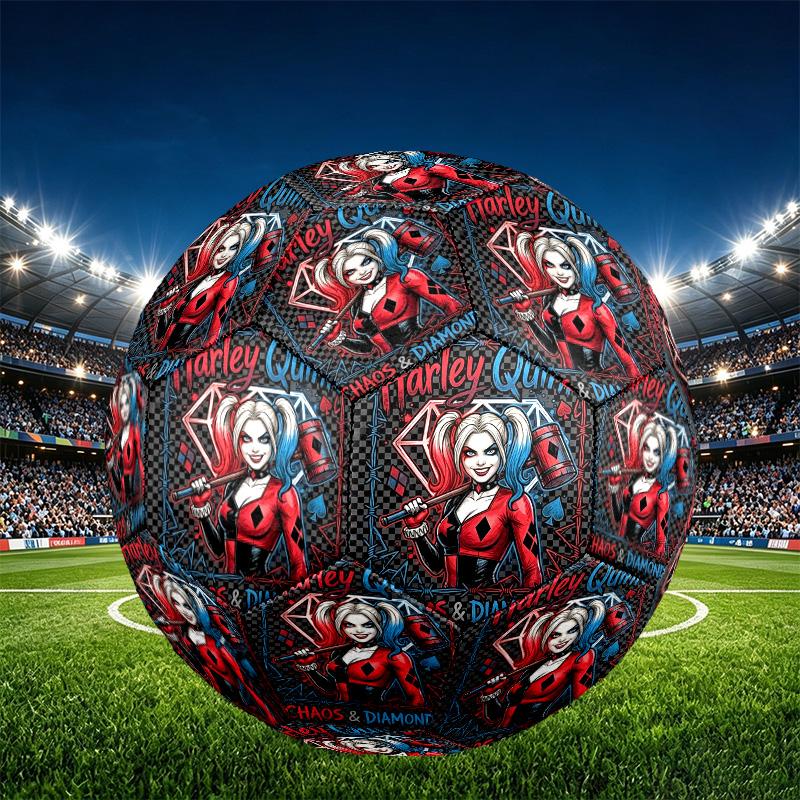 Superhero Print Size 5 Soccer Ball, PU Wear Resistant Football for Match Training and Daily Practice, Birthday Gift for Soccer Fans