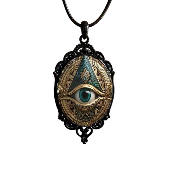 All-Seeing Eye Pendant Jewelry Eye of God Necklace Triangle Pyramid