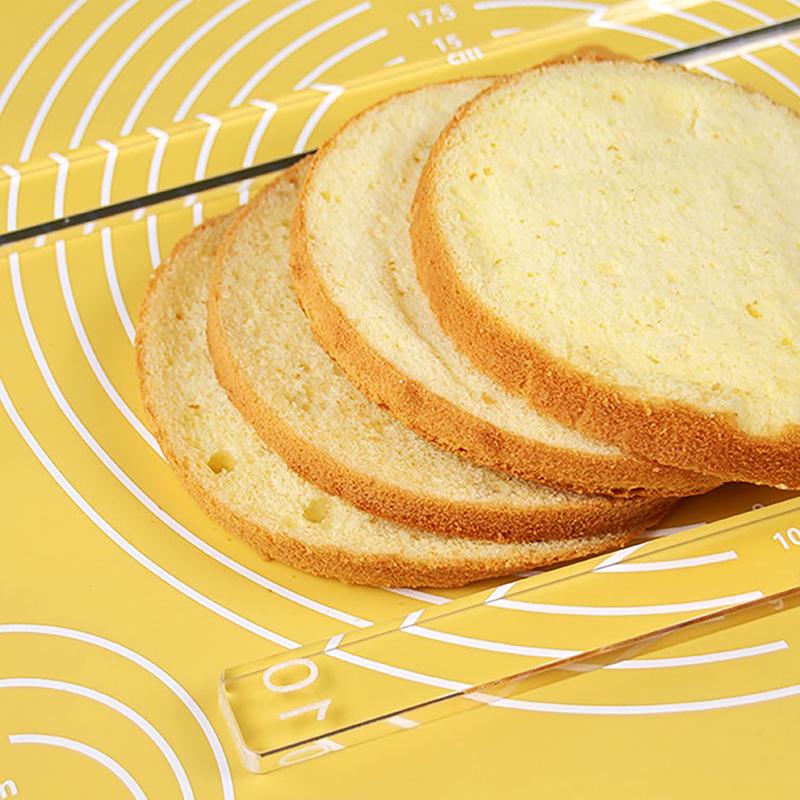 2Pcs Acrylic Cookie Balance Ruler Biscuit Fondant Cake Rolling Tool Icing Biscuits Thickness Ruler Smoother Pastry Baking Gadget