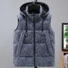 Fashion Winter Warm Vests for Men New In Outerwears Hooded Plus Size Casual Thick Tops Men's Sleeveless Parkas