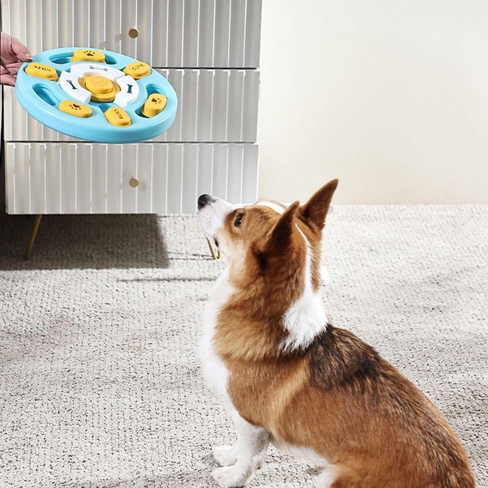 Interactive Dog Puzzle Toy Rotating Pet Leakage Tray Funny Pet Slow Food Bowl Sniffing Hiding Food