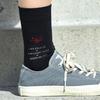 Life and Peace. Soft organic non-compression illustrated socks
