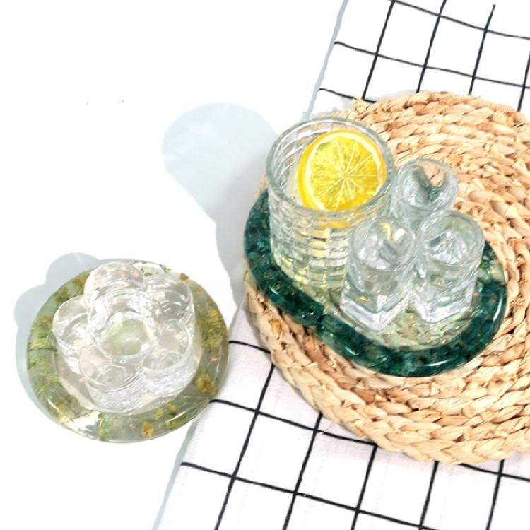 DIY Jewelry Tray Mould Cute Cloud Heart Flower Shape Plate Resin Casting Mould