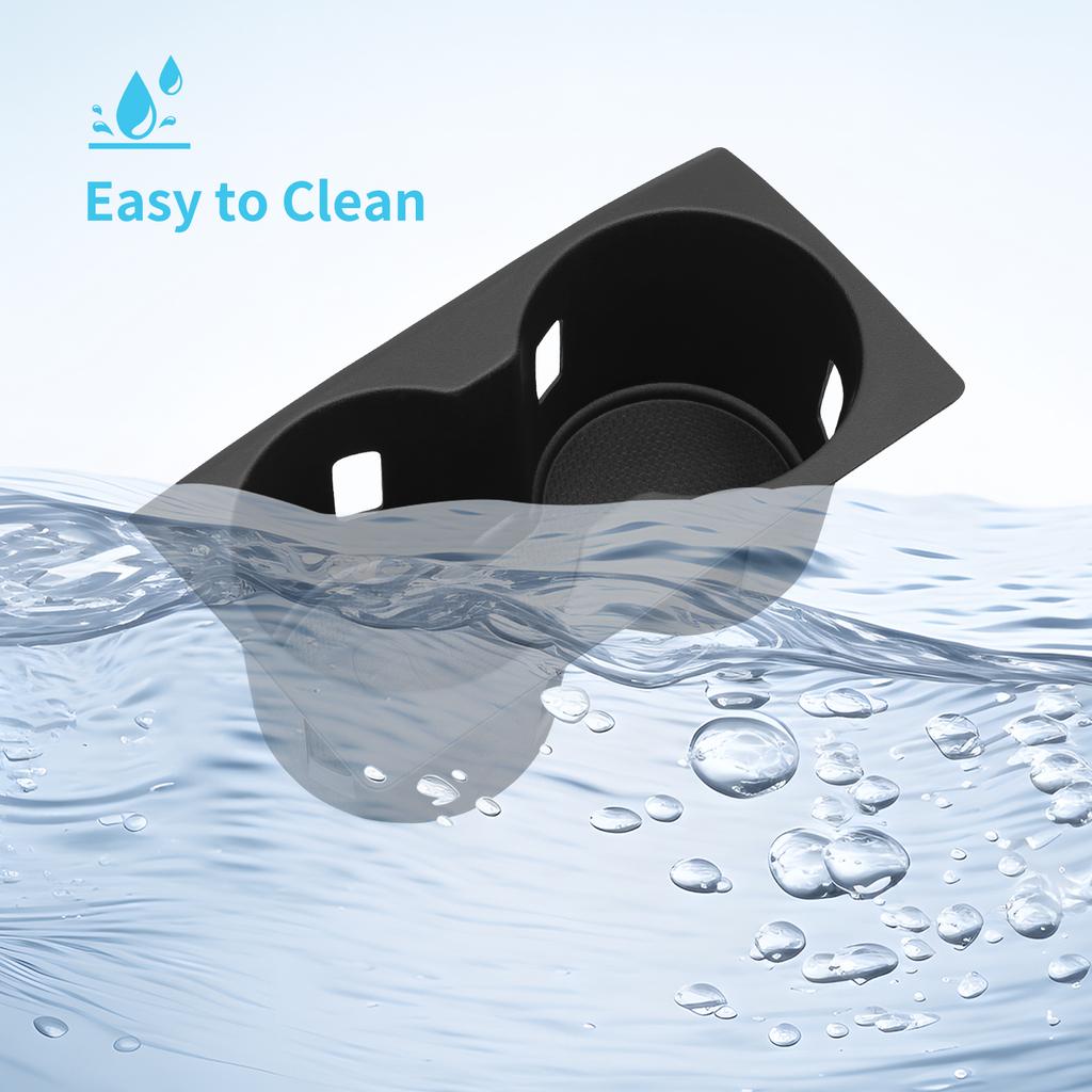 for BYD Tang L 2025 Center Console Cup Holder Storage Box Anti-Slip Shock-Absorbing Traying Accessories TPE BLACK