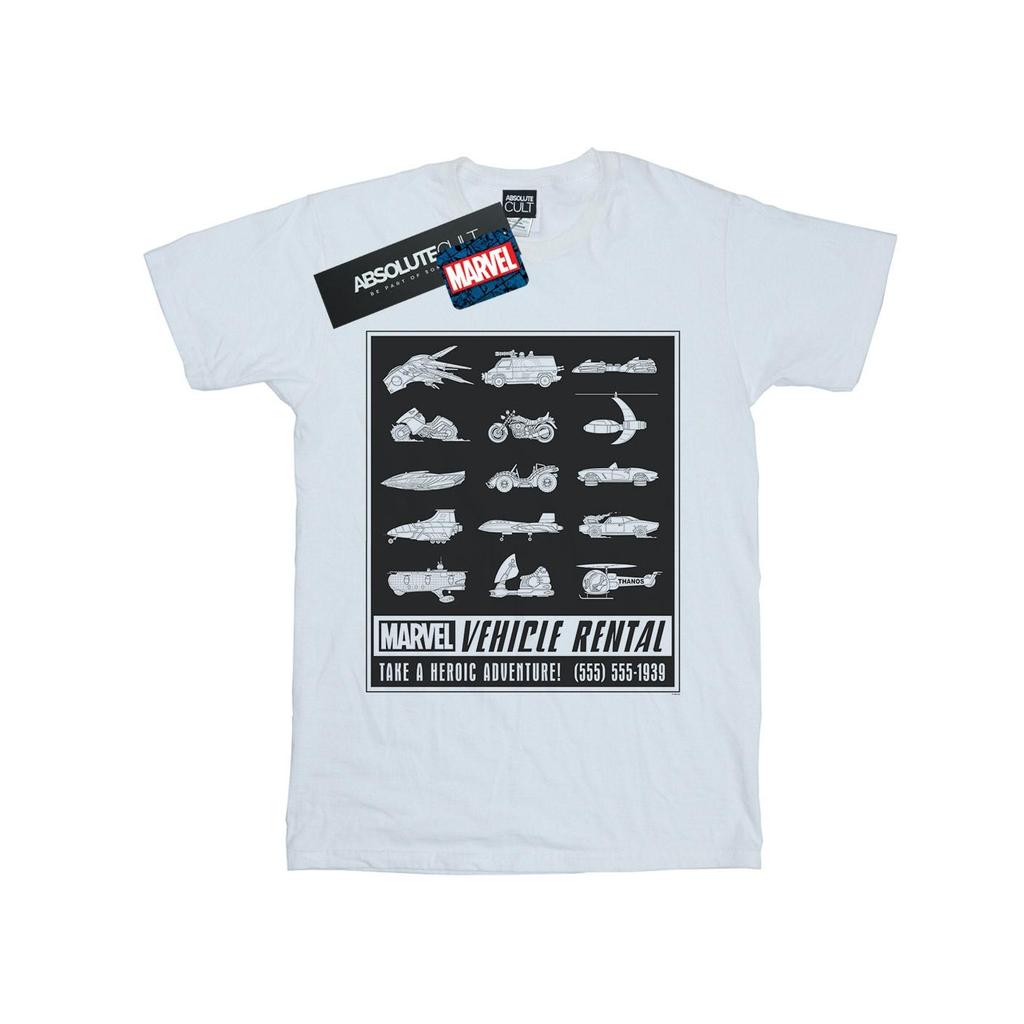 Marvel Mens Vehicle Rentals Mono T-Shirt