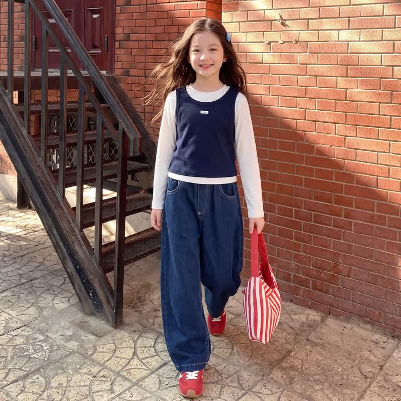 Moonkids Girls' Spring Autumn Two-Piece Set
