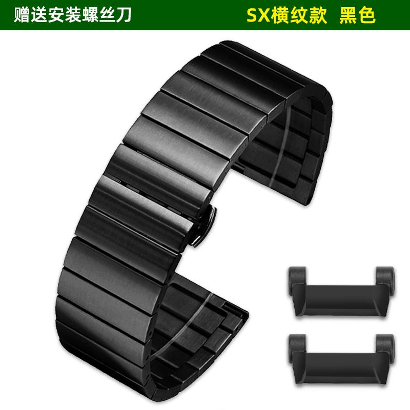 Stainless Steel Watch Band for Casio GR-B200 5635 | Black Metal Waterproof Bracelet Modified Watch Strap Accessories
