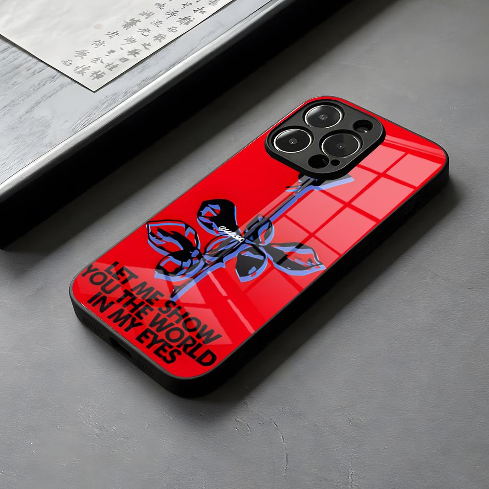 D-Depeche Mode Rock-ES Band Phone Case Glass For IPhone 16 15 14 Pro Max 13 12 Mini 11 X XS XR 8 Plus For Lovely Samsung S 25 24