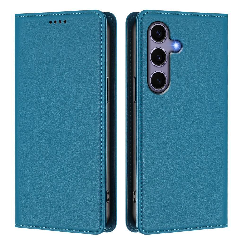 For Samsung Galaxy S24/Galaxy S25 Leather Wallet Case Magnetic Closure RFID Blocking Phone Cover