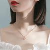 [Jeconpal] Women's Necklace with S Zirconia, Sterling Silver 925, Open Heart Design, Hypoallergenic, Perfect for White Day, Valentine's Day, Christmas