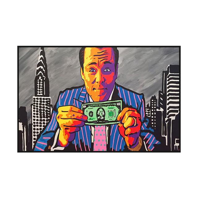 US Dollar Picture Decoration Mural Pop Graffiti Poster Canvas Painting and Living Room Wall Art Prints for Modern Home Decor No Frame