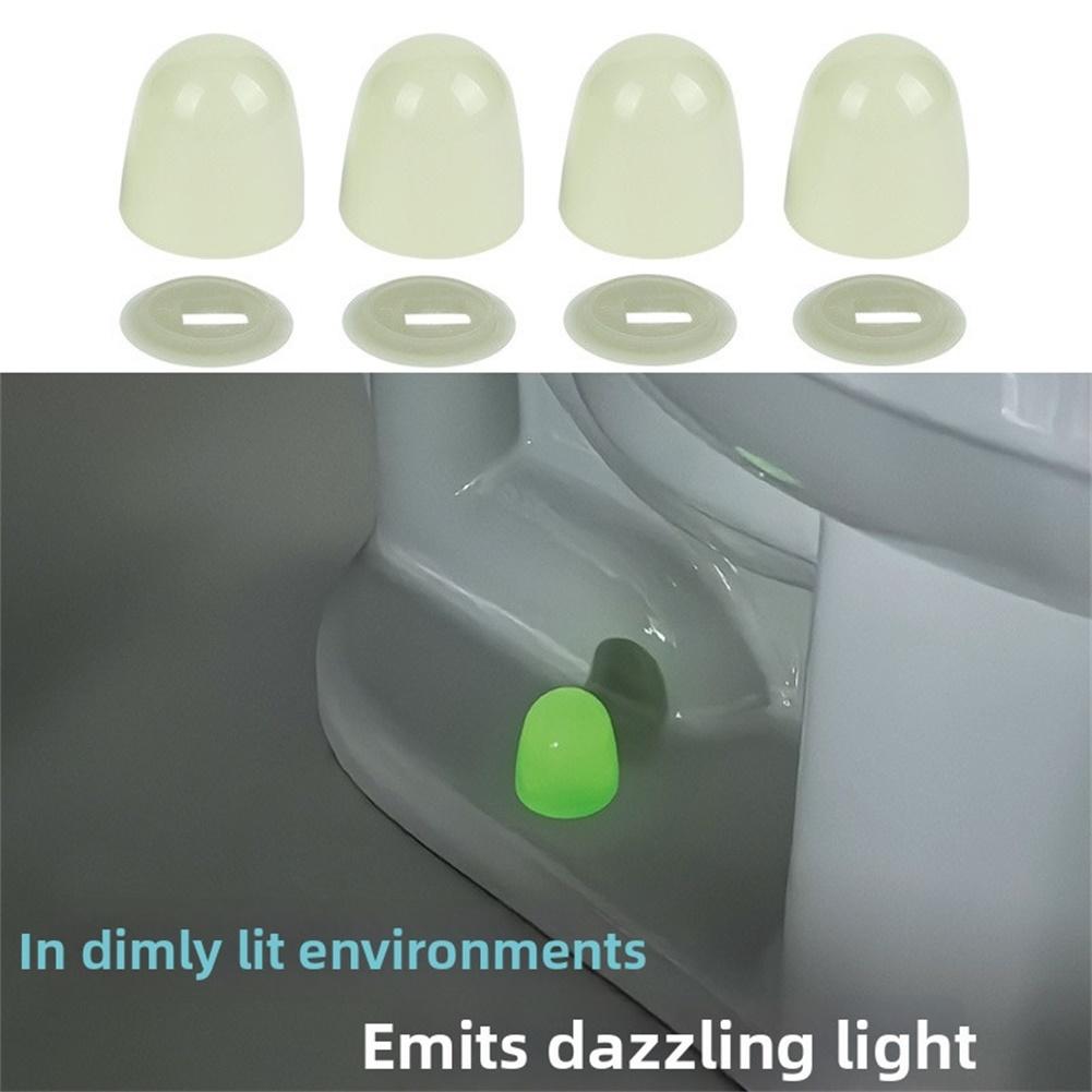 

Набор из 4 крышек для болтов унитаза с ночным свечением, пластиковые, надеваемые на винт, для крепления чаши унитаза в ванных комнатах China Mainland