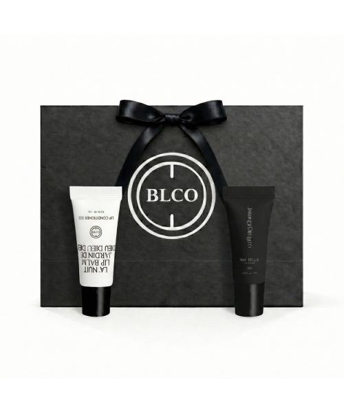 Blco [Geschenkpapier] Nr. 2 Lippenbalsam Set 7 ml x 2 + Geschenktasche NONE black