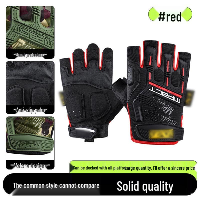 Men's Full-Finger Outdoor Tactical Gloves - Cut-Resistant, Wear-Resistant for Motorcycle Riding & Combat