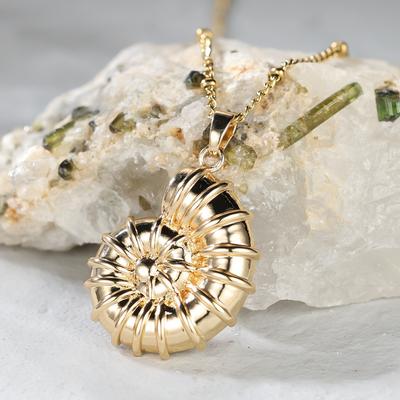 European and American Fashion Gold Conch Design Necklace for Women Simple and Personalized