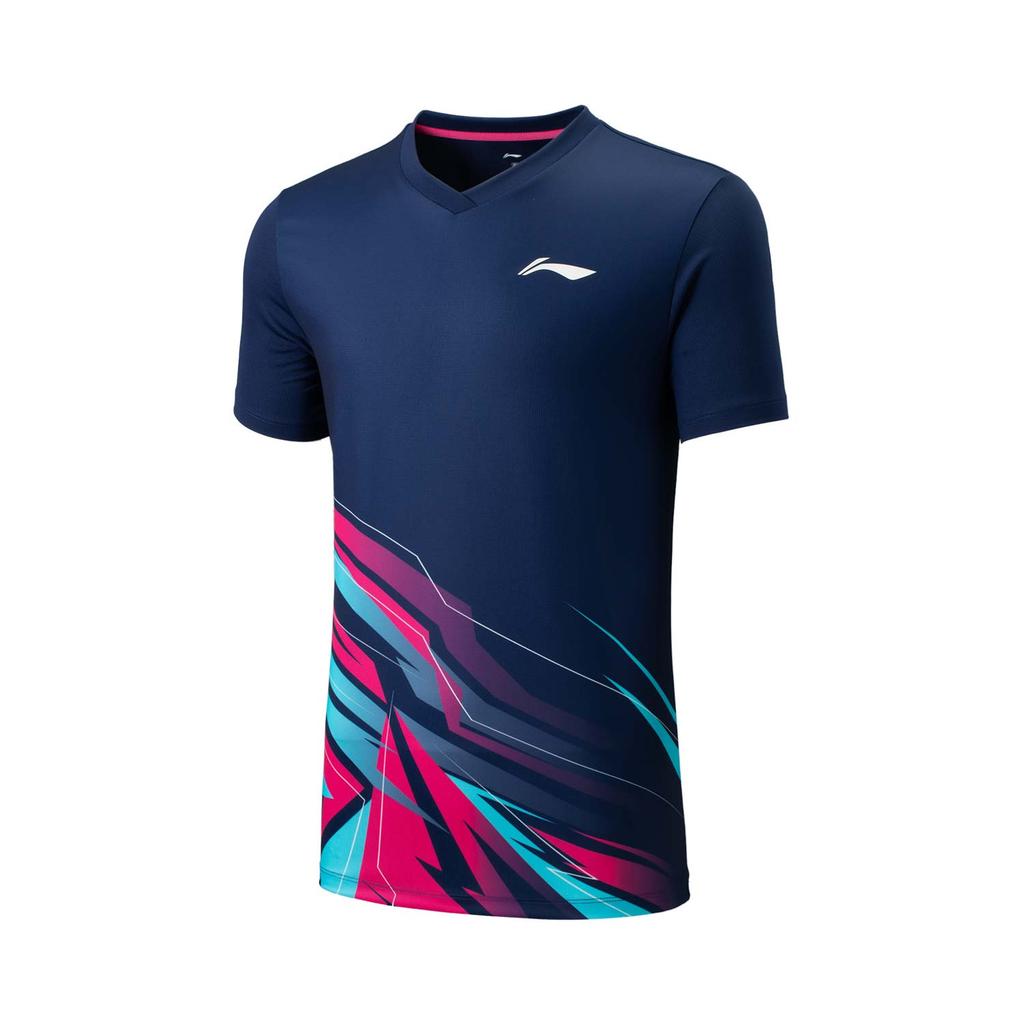 Li Ning Badminton Collection Badminton Jersey Set Unisex Dark Purple Blue AATV013-3
