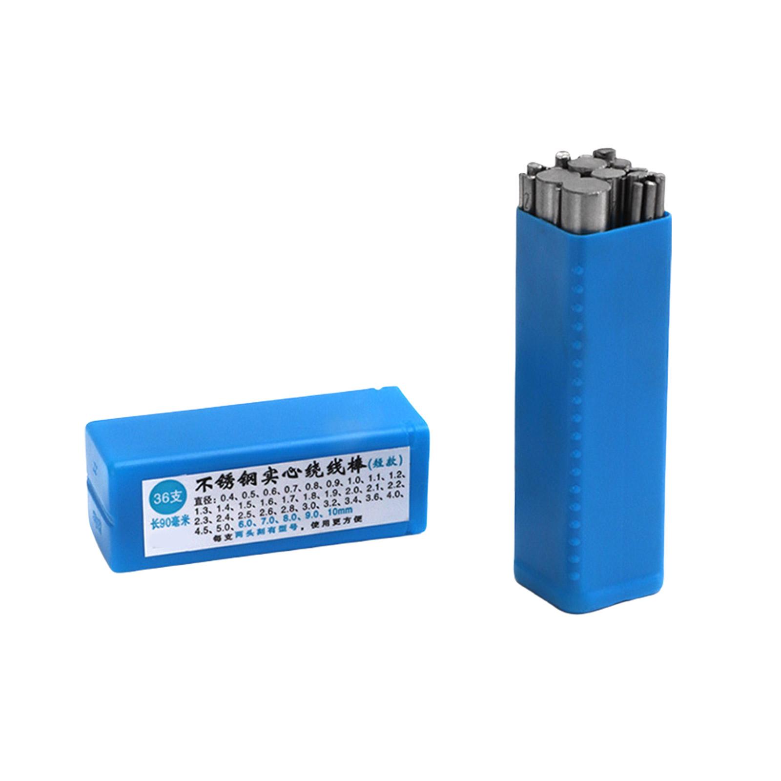 

Набор из 36 штук стержней для формовки проволоки из нержавеющей стали, цельнометаллические оправки, инструмент для дизайна моды, подходит для ювелирного дела и бисероплетения