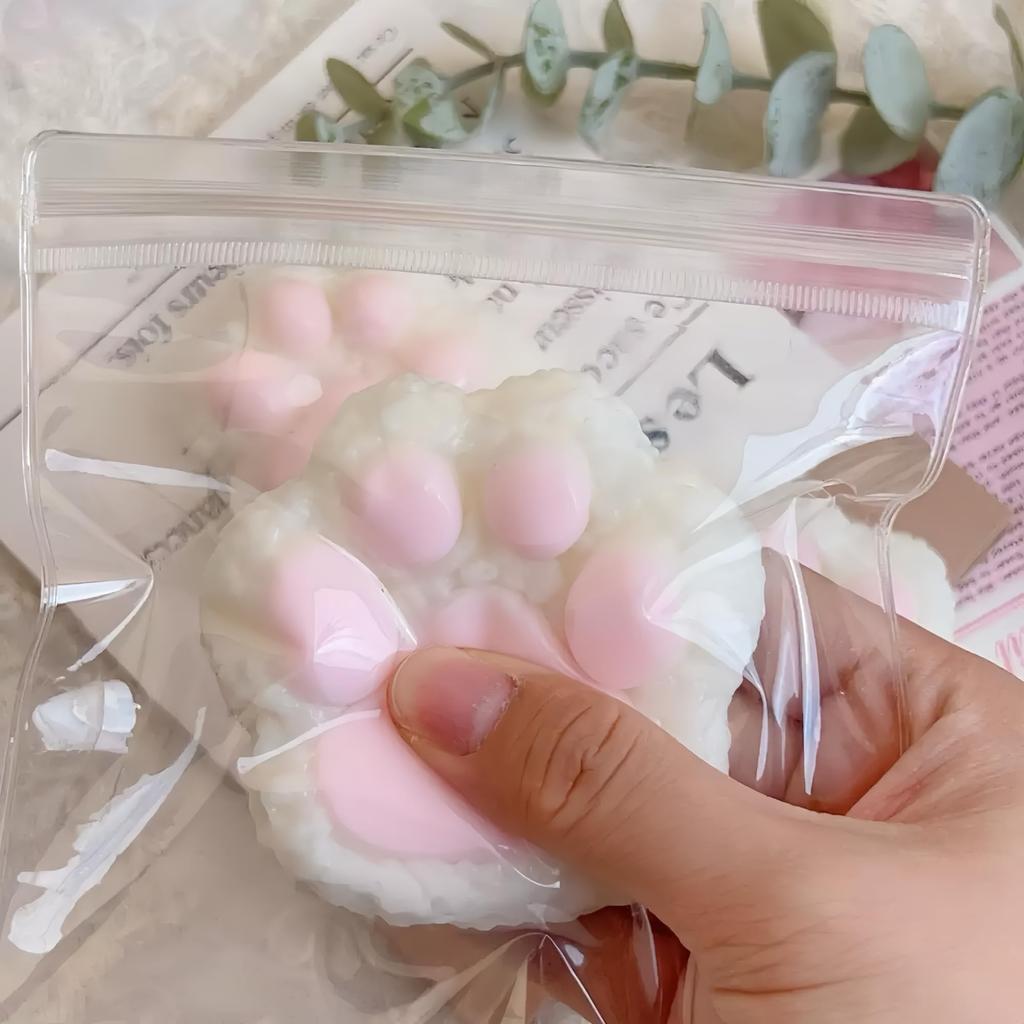 Squeeze Rice Ball Paw Print Bouncy Texture Watery and Stress Relief Relaxing Squeeze Durable Suitable for Children and Gift Toy, Shape, [New Feel!