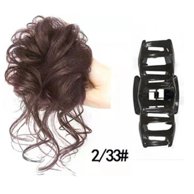 Synthetic Hair Bun Chignon Messy Curly Gripping Clip Hairpin Elastic Scrunchy False Hair Pieces For Women Hairpins