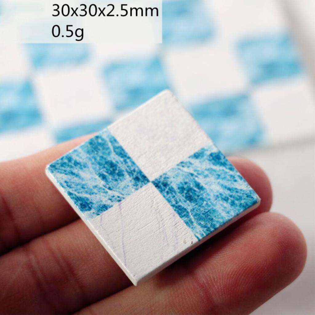 Handmade 1:6 1:12 Mini Dollhouse Floor Sticker Floor Tiles Kitchen Bathroom DIY Decoration Children Toys Birthday Gifts