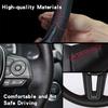 Steering Wheel Cover Carbon Fiber  Leather For Volkswagen VW Golf 7 GTI Golf R MK7 VW Polo GTI Scirocco 2015 2016