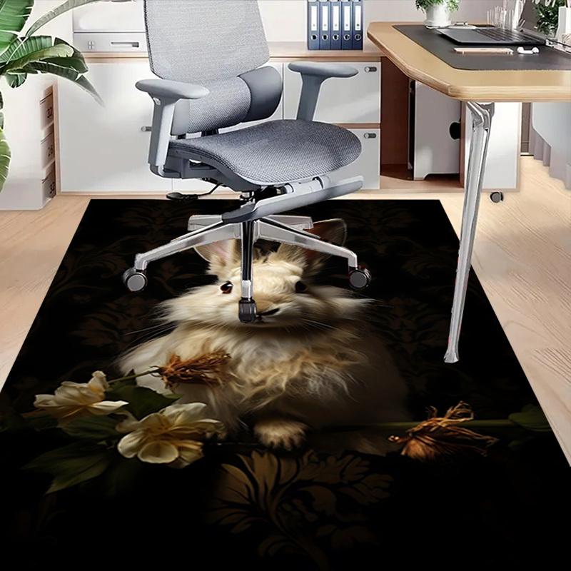1pc Rabbit Carpet Office Rug Outdoor Mat Home Decor Area Carpet Festival Gift