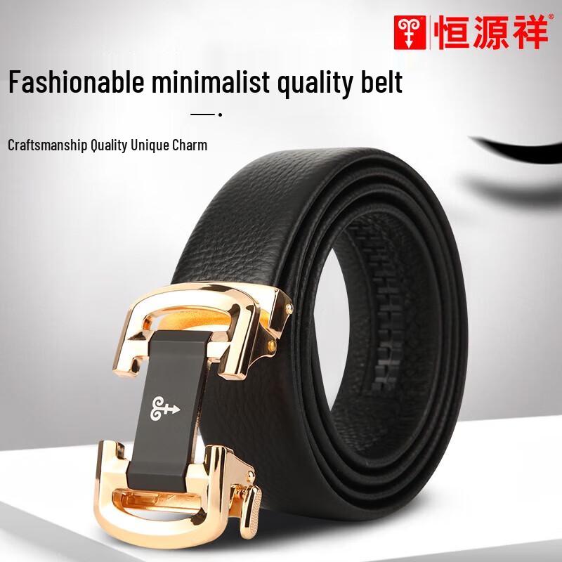 

Hengyuanxiang Men s Automatic Buckle Business Leather Belt