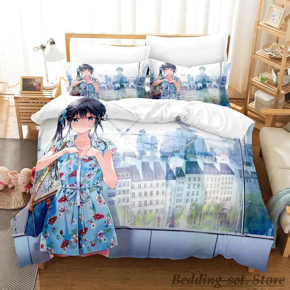 Comfortable Anime Print Bedding Set With Duvet Cover And Pillowcases Single Twin Full Queen King Sizes For Adults And Kids