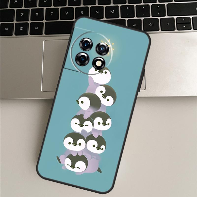 

Cute Cartoon Penguin Case For OnePlus Ace 2 9 10 Pro 9RT 10T 11R 11 Coque For OnePlus Nord 2T CE 2 Lite N10 N20 OnePlus 11