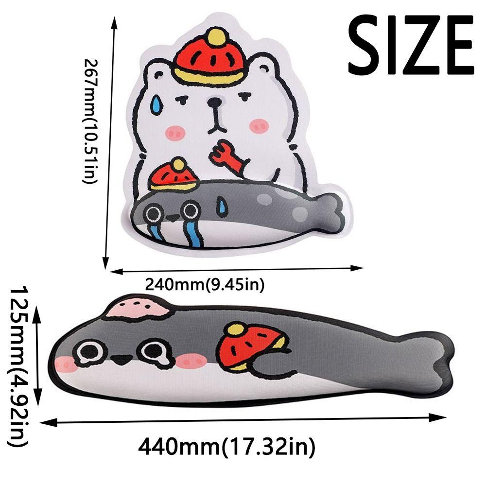 Capybara Printed Mouse Wrist Support Pad Soft Keyboard Pad Cartoon Mouse Pad  Computer Accessories
