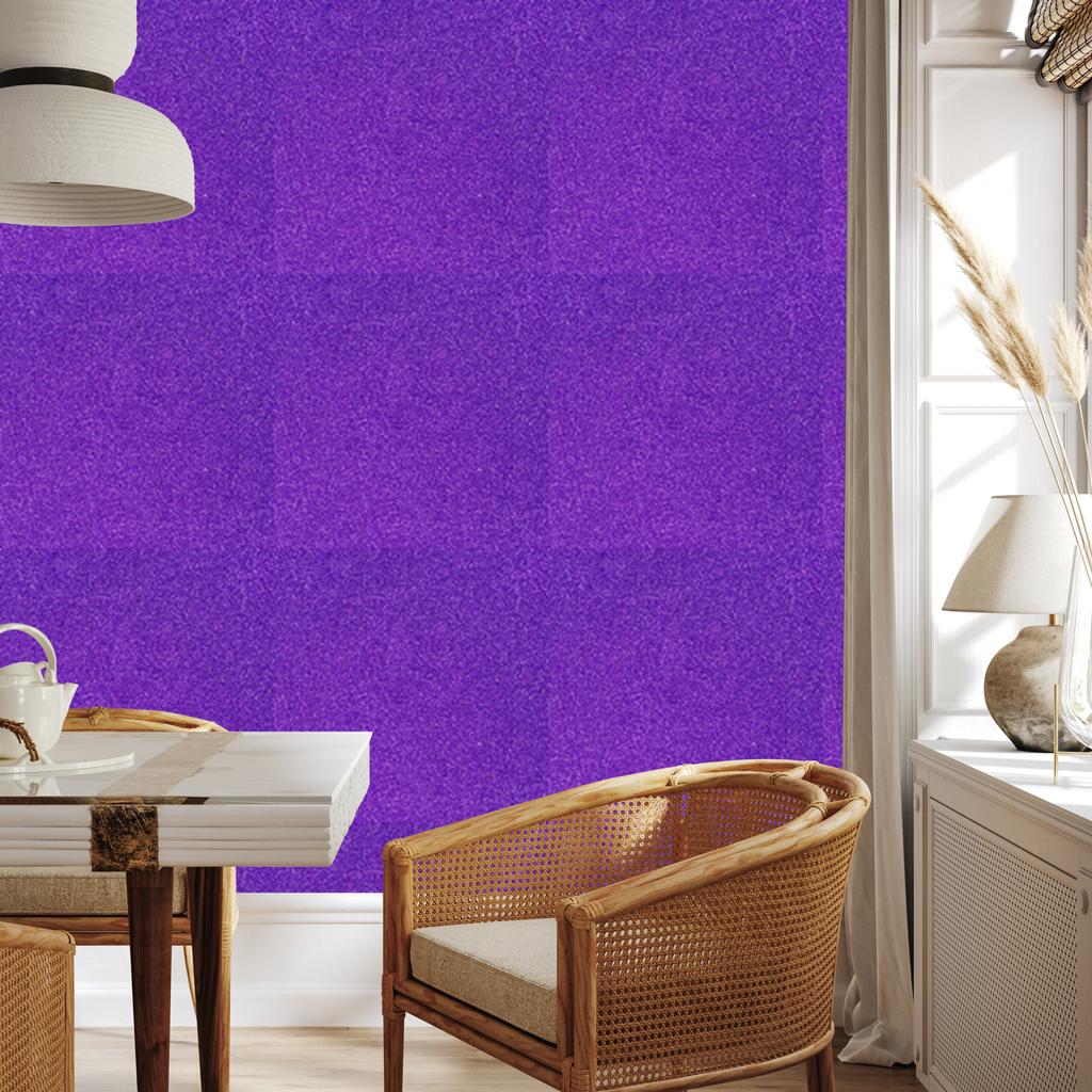 Glitter wallpaper, purple background, purple center for living room and bedroom 50x1000