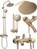 Luis Brush Rea Brushed Gold Surface-Mounted Shower Set