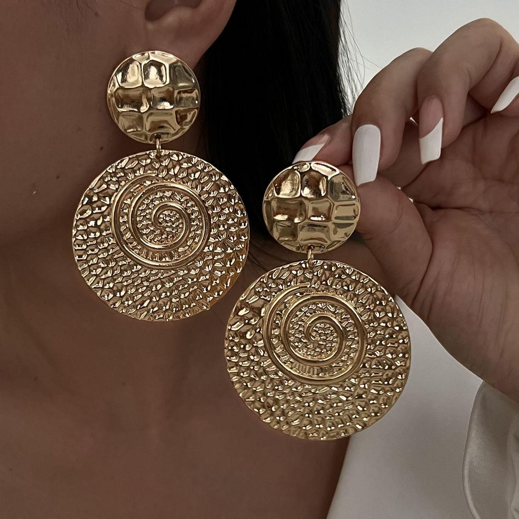 Geometric Irregular Metal Stud Earrings: European & American Minimalist Style