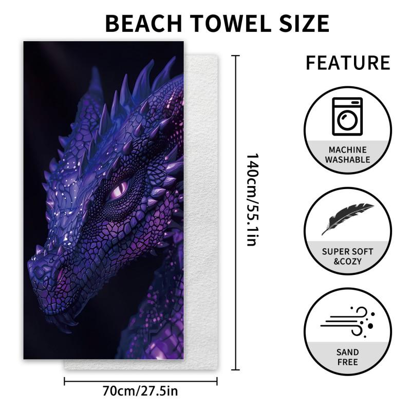 Ultra Absorbent Microfiber Beach Towel With Sea Turtle Print Quick Dry Large Size 70x140cm Pool Vacation Travel