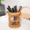 Tabletop Storage Bamboo Woven Pen Container Multi-functional Storage Basket  School