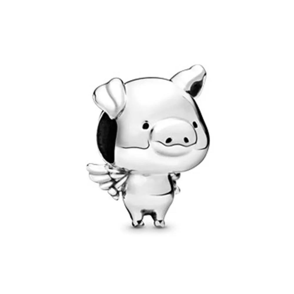 925 Silver Rabbit Panda Kangaroo Caterpillar Charm Beads for DIY Bracelet Women Jewelry Boutique