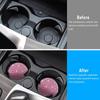 2PCS Bling Car Cup Holder Coaster, Crystal Rhinestone Non-Slip Ert Auto Cup Pads, Sparkling Vehicle Decor Bottle Mat Accessories For Women Girls,