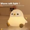 Penguin Nursery Night Light 2 Levels Dimmable Bedroom Nightlight For Kids Squishy Silicone Sleeping Lamp