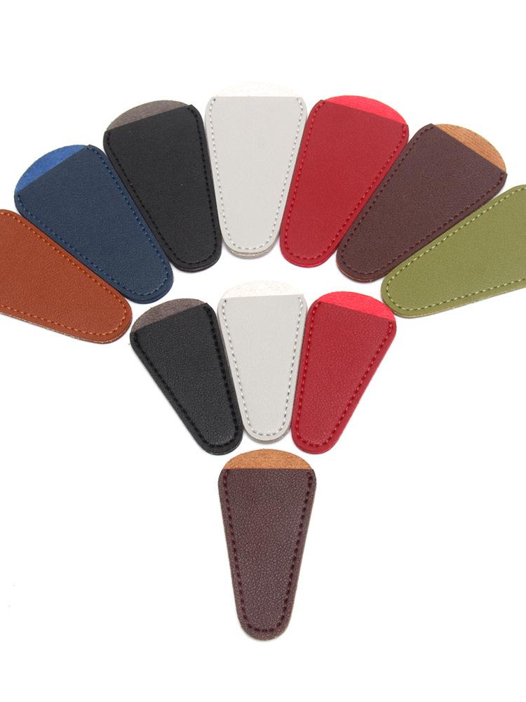 Kompaktes Augenbrauen-Trimscheren-Set mit schützender Ledertasche
