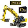 1:20 Full Function RC Crawler Excavator Bluetooth Building Blocks DIY Model Excavator Toy Creative Ornament Puzzle Gift