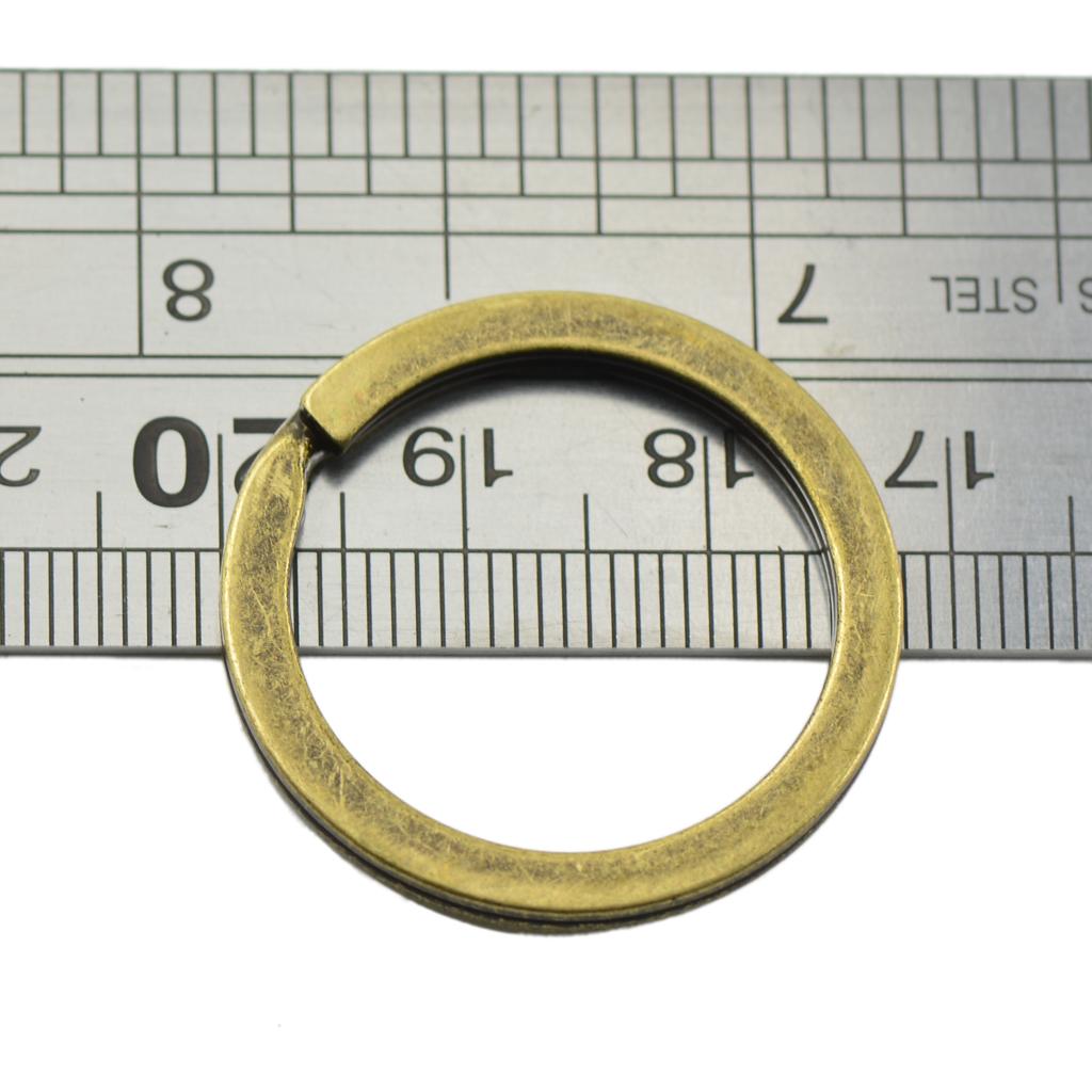 12Pcs Flat Split Rings s Keychains Keys Holder