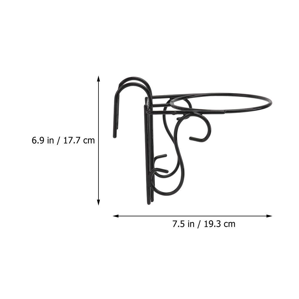2Pcs Iron Hanging Flowerpot Rack for Orchids Bonsai Balcony Garden Yard Decor Sturdy Rustproof Planter Hanging Bracket