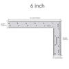 Stainless Steel 1.2mm L Shaped Ruler Double Imperial Scale Multi Size Heavy Duty Woodworking Decoration Engineering