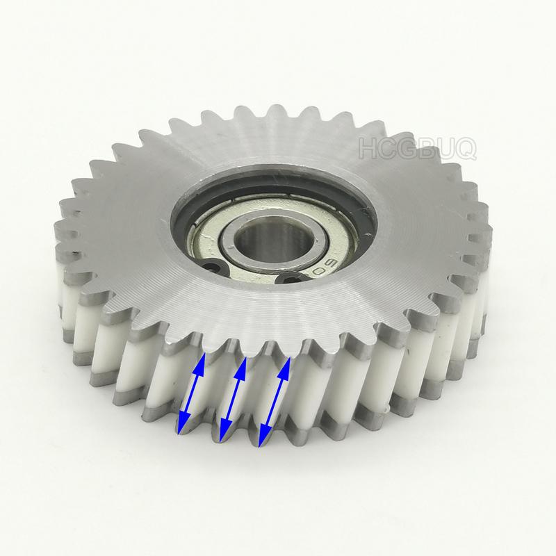 47.5x12mm Oblique Planetary Gear 35 Teeth Helical Gear With 8mm Bearings E-bike Nylon and Steel Gear For Electric Bike Hub Motor