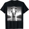 Funny Llama Selfie UFO Alien Alpaca Humor Vintage Print Art T-Shirt