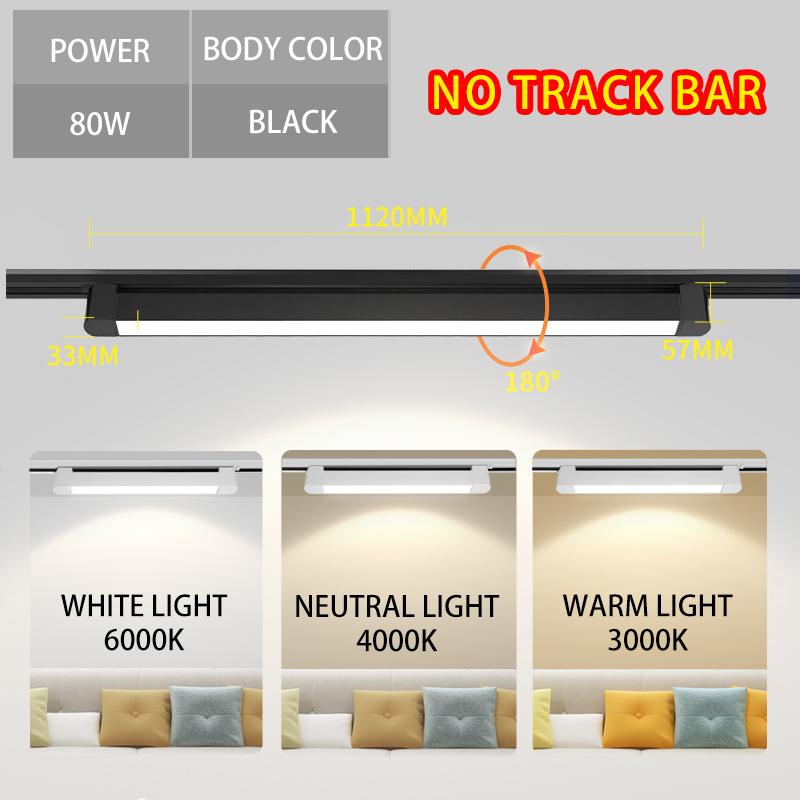 New Track Lights Aluminum Ceiling Track Light Floodlight Lamp 110-220V Light Track Rail  Indoor Life Clothing Store Home Decor