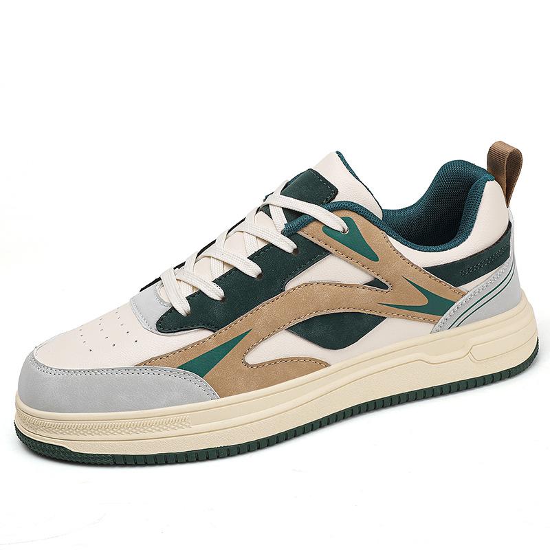 Men's shoes sports shoes spring and summer new student flat shoes low-top casual shoes large size thick-soled breathable board shoes men