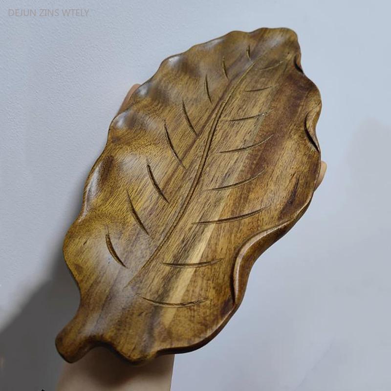 Household Japanese-style Wooden Plate Exquisite Fruit Bread Trays High-quality Picnic Bread and Cake Trays Solid Wood Tea Trays
